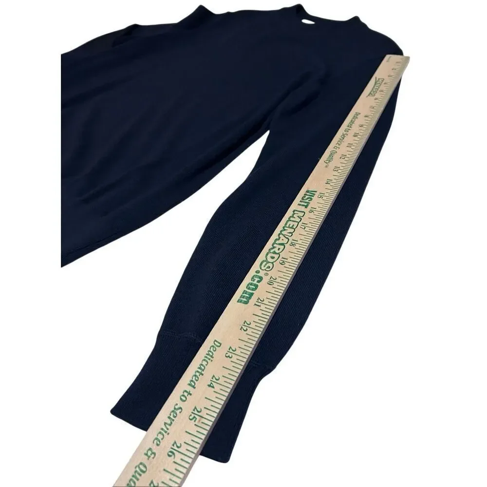 Selected Homme Men’s S Navy 100% Merino Wool Mock Neck Knit Sweater NWT